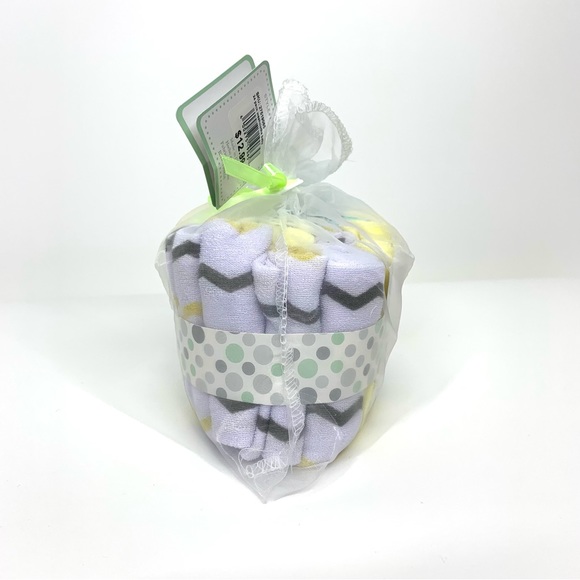 Zak & Zoey 24 Pack Giftable Washcloth Set Blue Yellow White Gray New Nwt - Picture 3 of 6
